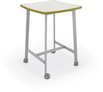Mooreco Akt Table – Wavy Square, Laminate Top, Fixed Height Available in 29