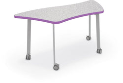 Mooreco Akt Table – Wavy Trapezoid, Laminate Top, 29" Height