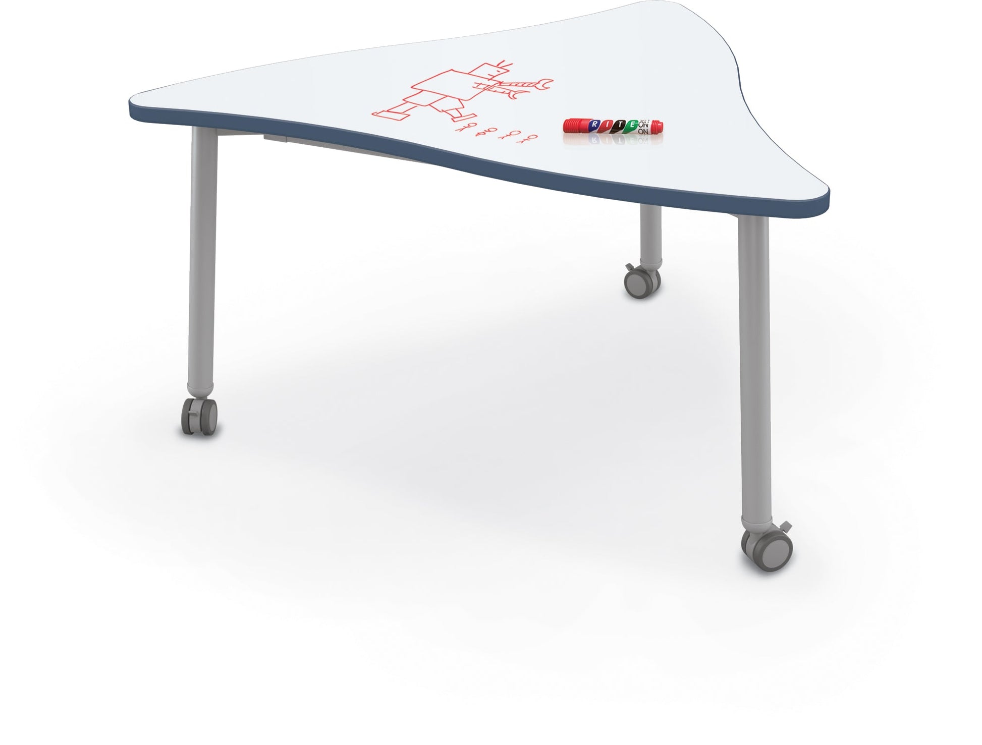 Mooreco Akt Table – Wavy Triangle, Laminate Top, 29" Height - SchoolOutlet
