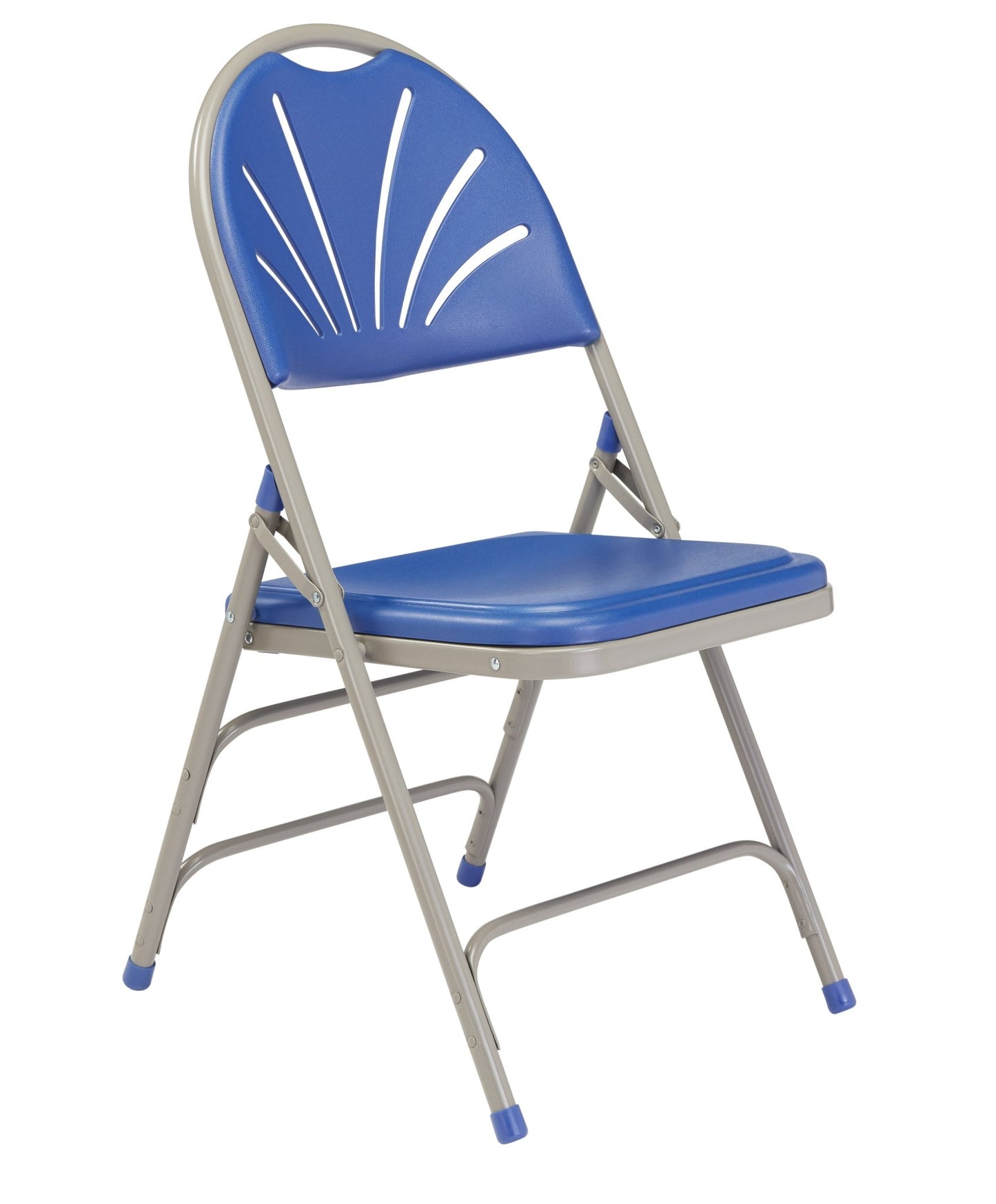 NPS 1100 Series Deluxe Polyfold Fan Back Triple Brace Double Hinge folding chair (National Public Seating NPS-1100) - SchoolOutlet