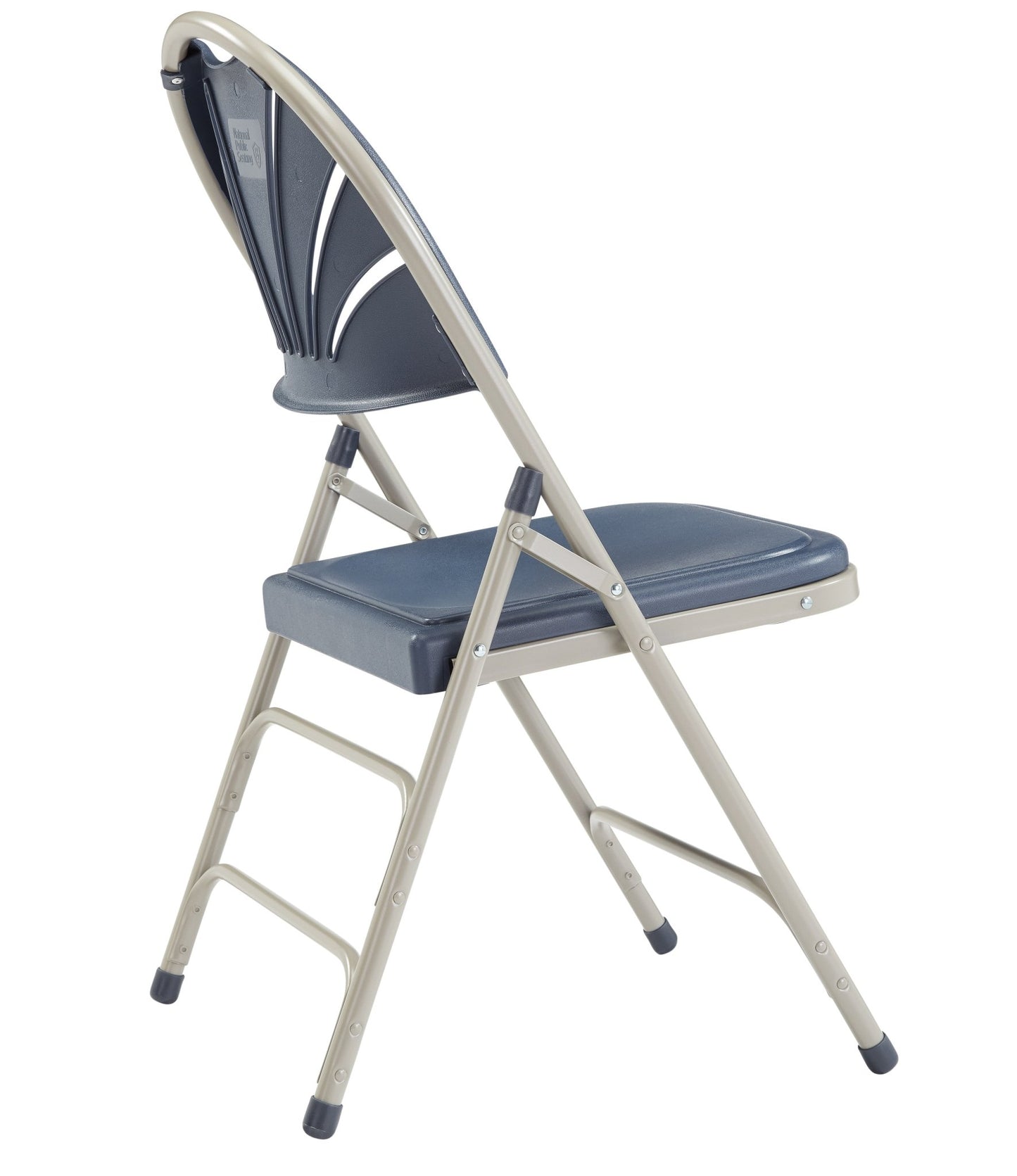 NPS 1100 Series Deluxe Polyfold Fan Back Triple Brace Double Hinge folding chair (National Public Seating NPS-1100) - SchoolOutlet