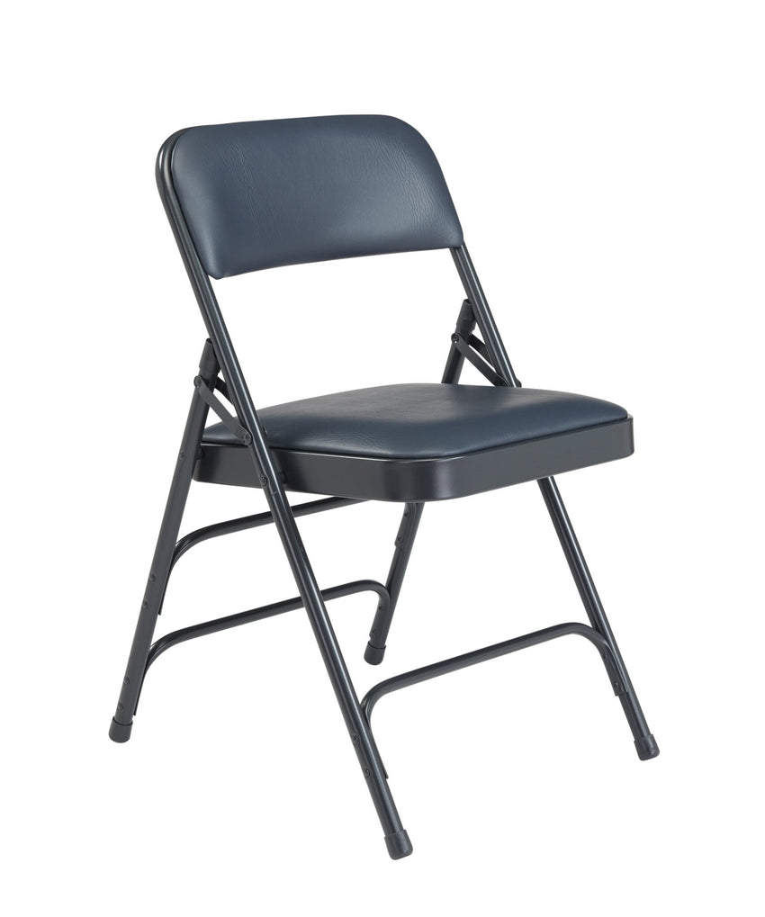 NPS 1300 Series Vinyl Upholstered Premium Folding Chair Triple Brace Double Hinge (National Public Seating NPS-1300) - SchoolOutlet