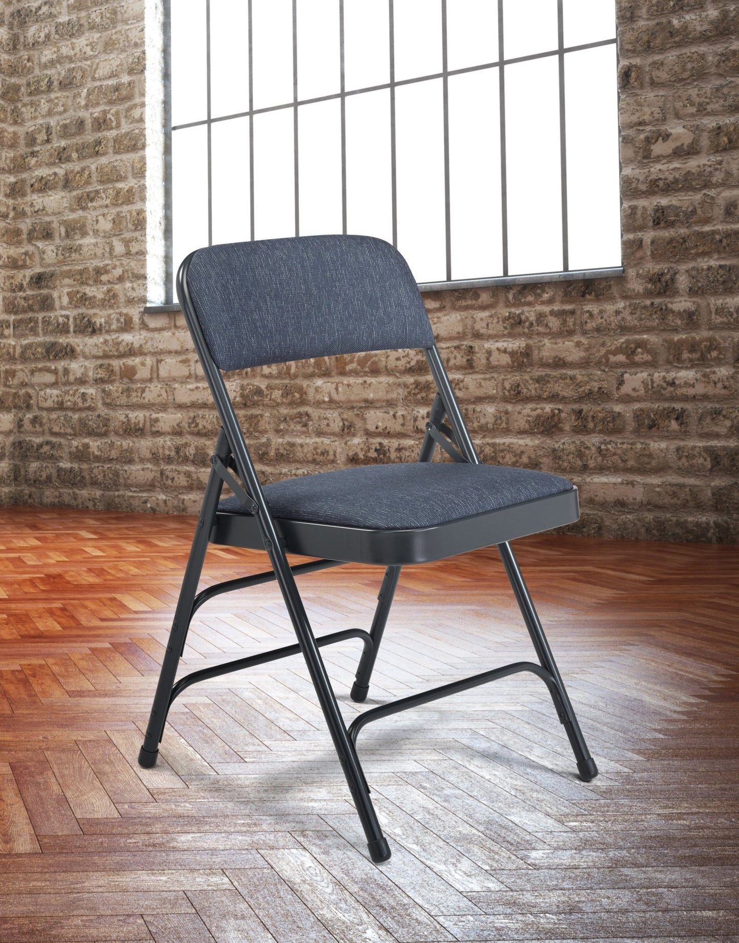 NPS 2300 Series Fabric Upholstered Premium Folding Chair Triple Brace Double Hinge (National Public Seating NPS-2300) - SchoolOutlet
