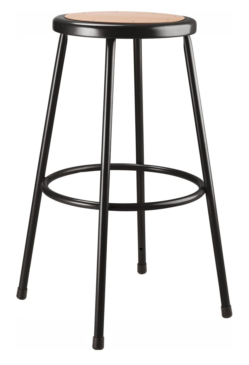 NPS 30" H Heavy Duty Steel Stool with Hardboard Seat (National Public Seating NPS-6230) - SchoolOutlet