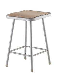 NPS 24" H Square Stool with Hardboard Seat (National Public Seating NPS-6324)