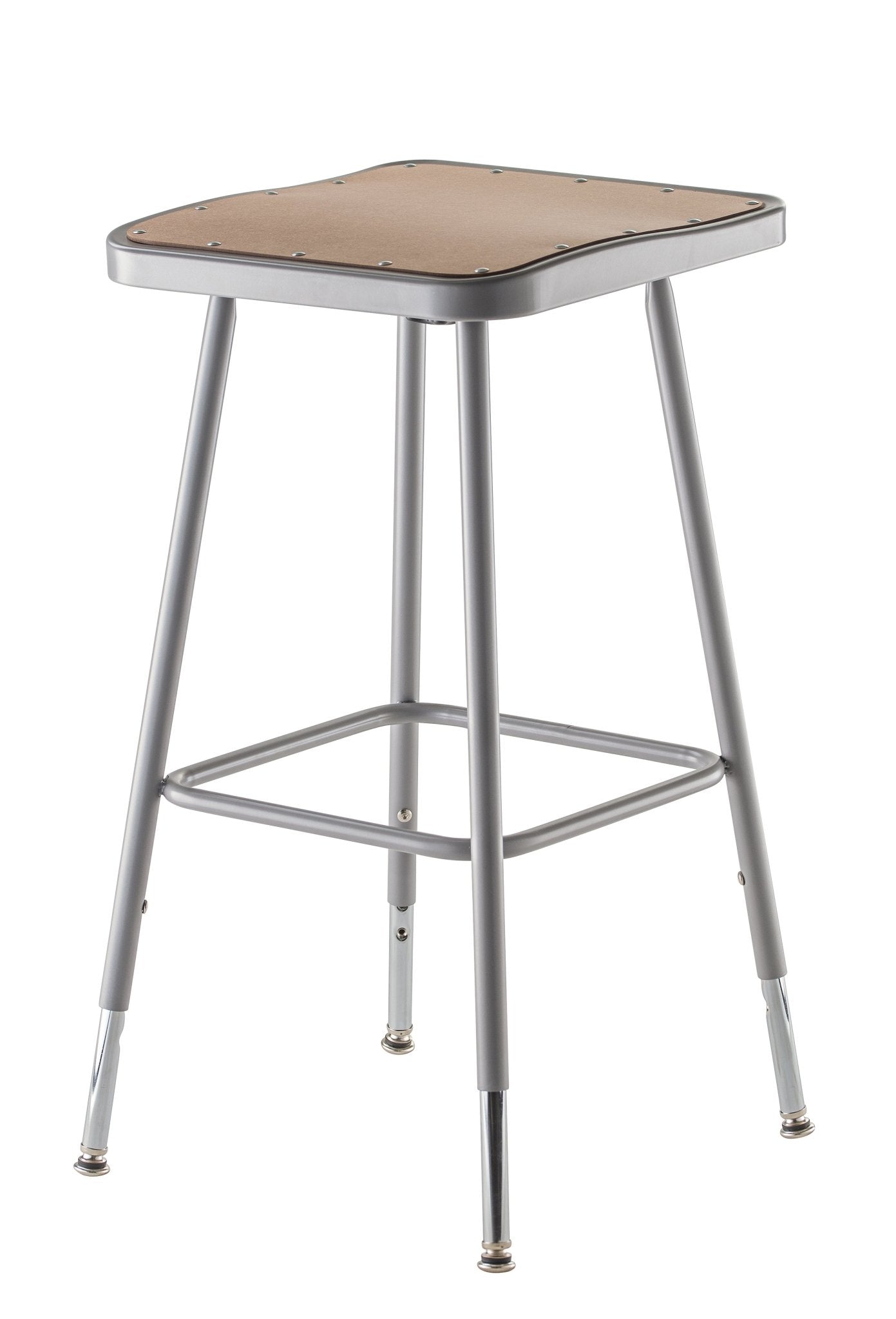 NPS 25" - 33" H Adjustable Height Stool with Hardboard Seat (National Public Seating NPS-6324H) - SchoolOutlet