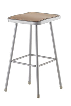 NPS 30" H Square Stool with Hardboard Seat (National Public Seating NPS-6330)