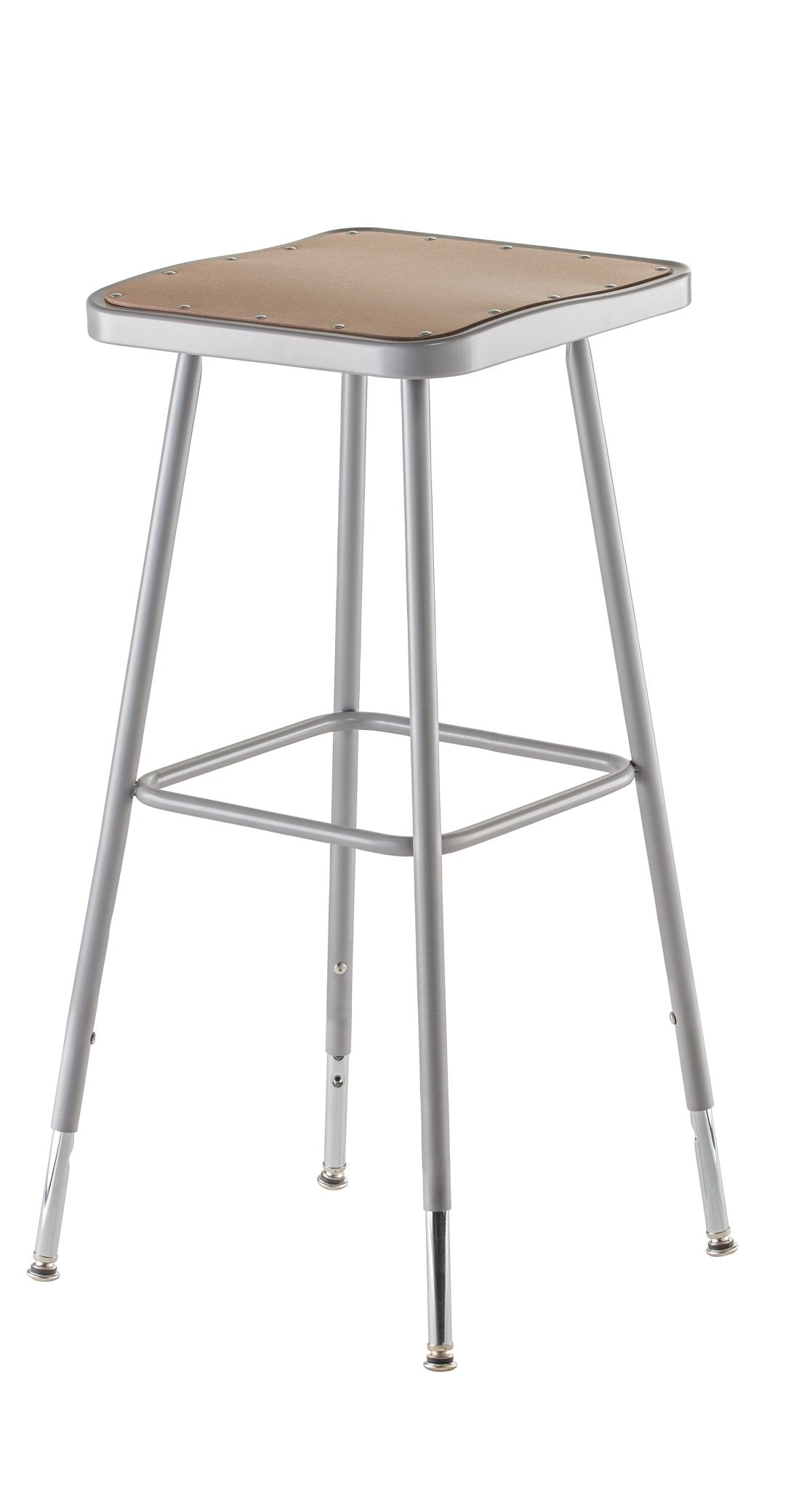NPS 31" - 39" H Adjustable Height Stool with Hardboard Seat (National Public Seating NPS-6330H) - SchoolOutlet