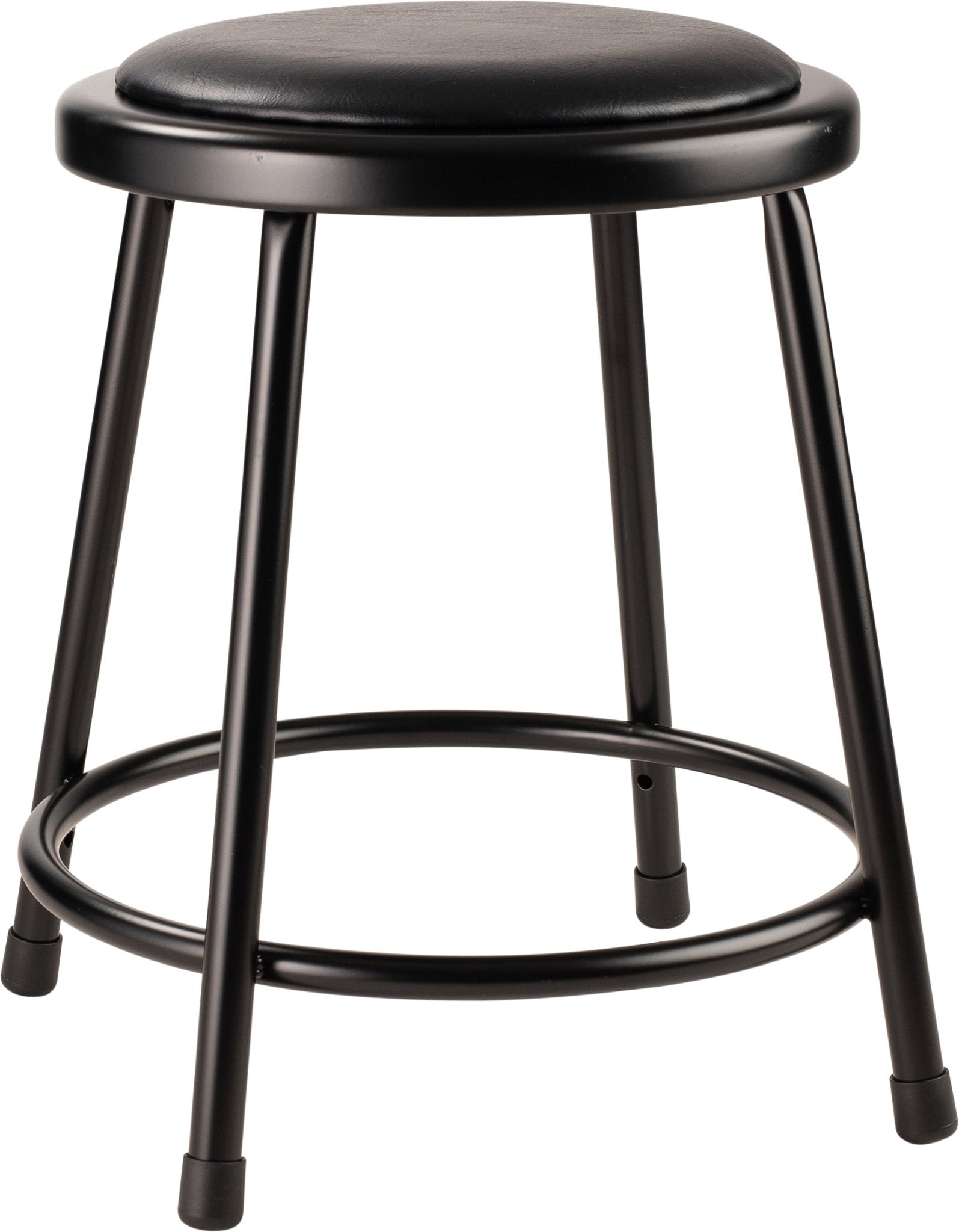 NPS 18" H Heavy Duty Vinyl Padded Steel Stool (National Public Seating NPS-6418) - SchoolOutlet