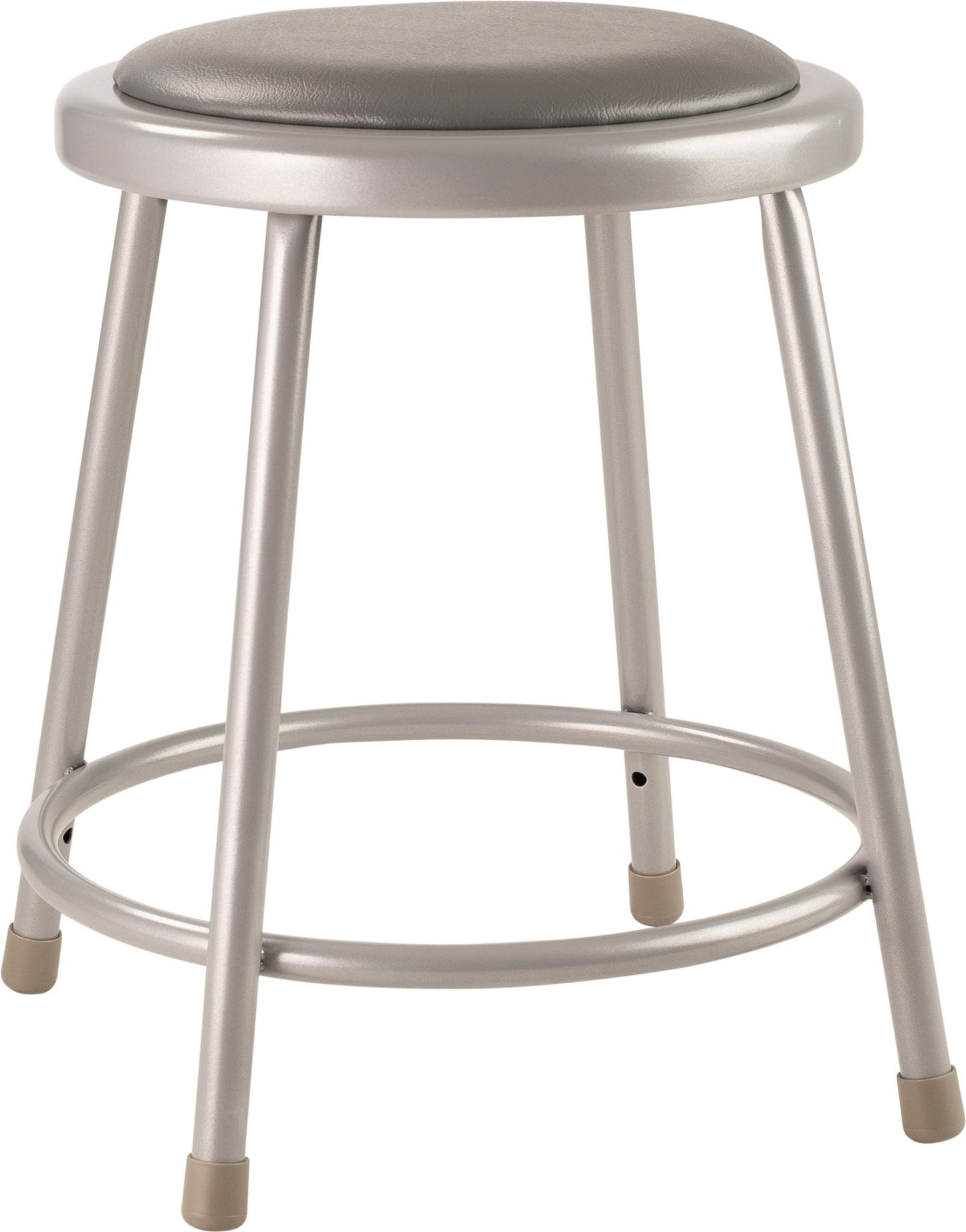 NPS 18" H Heavy Duty Vinyl Padded Steel Stool (National Public Seating NPS-6418) - SchoolOutlet