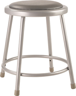 NPS 18" H Heavy Duty Vinyl Padded Steel Stool (National Public Seating NPS-6418)