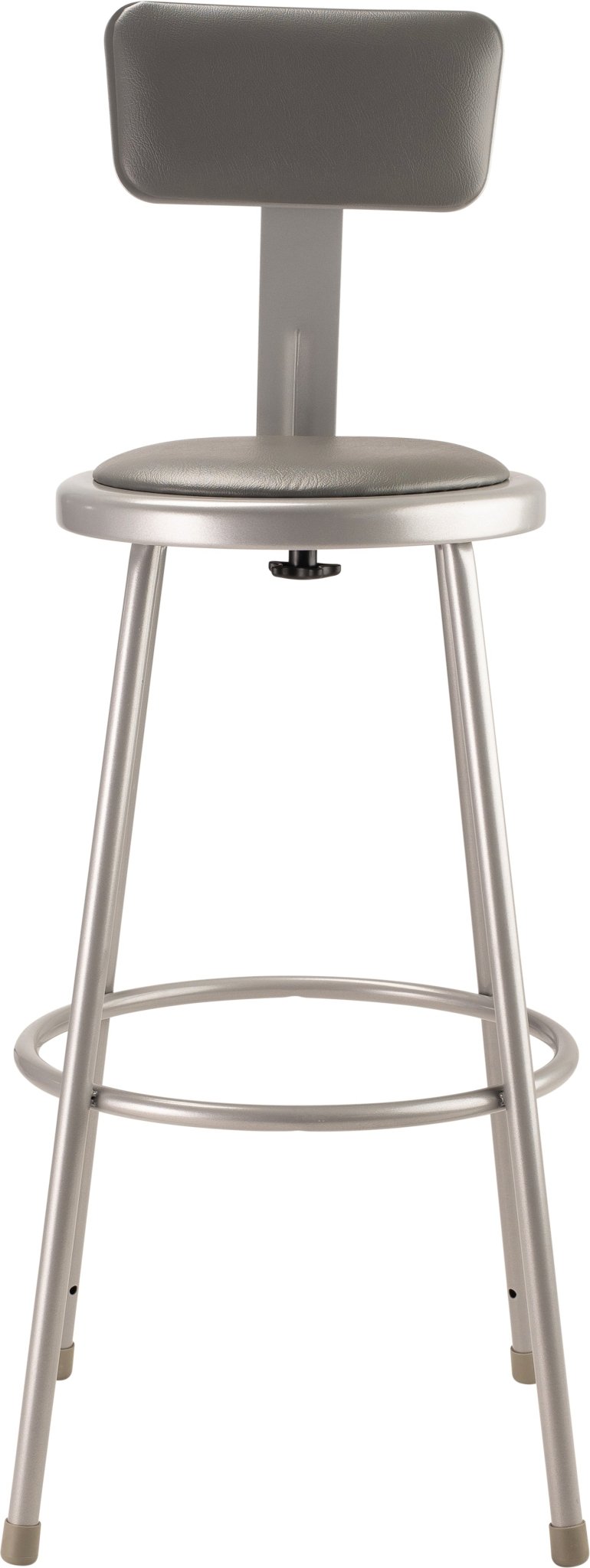 NPS 30" H Stool with Padded Seat and Backrest (National Public Seating NPS-6430B) - SchoolOutlet