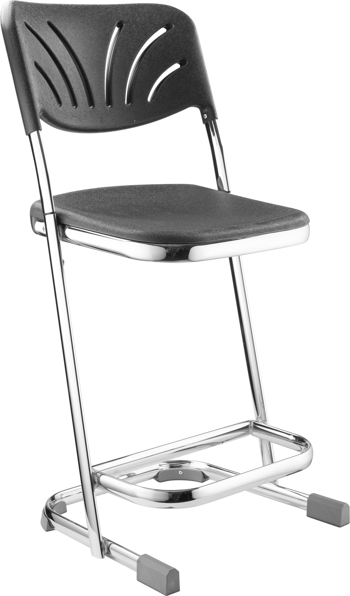 NPS Elephant Z-stool 22" H Stool with Blow Molded Seat and Backrest (National Public Seating NPS-6622B) - SchoolOutlet