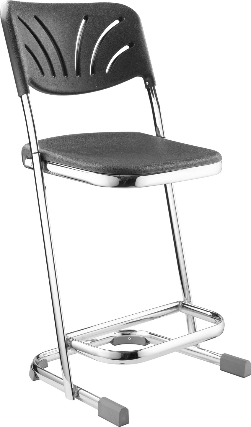 NPS Elephant Z-stool 22" H Stool with Blow Molded Seat and Backrest (National Public Seating NPS-6622B) - SchoolOutlet