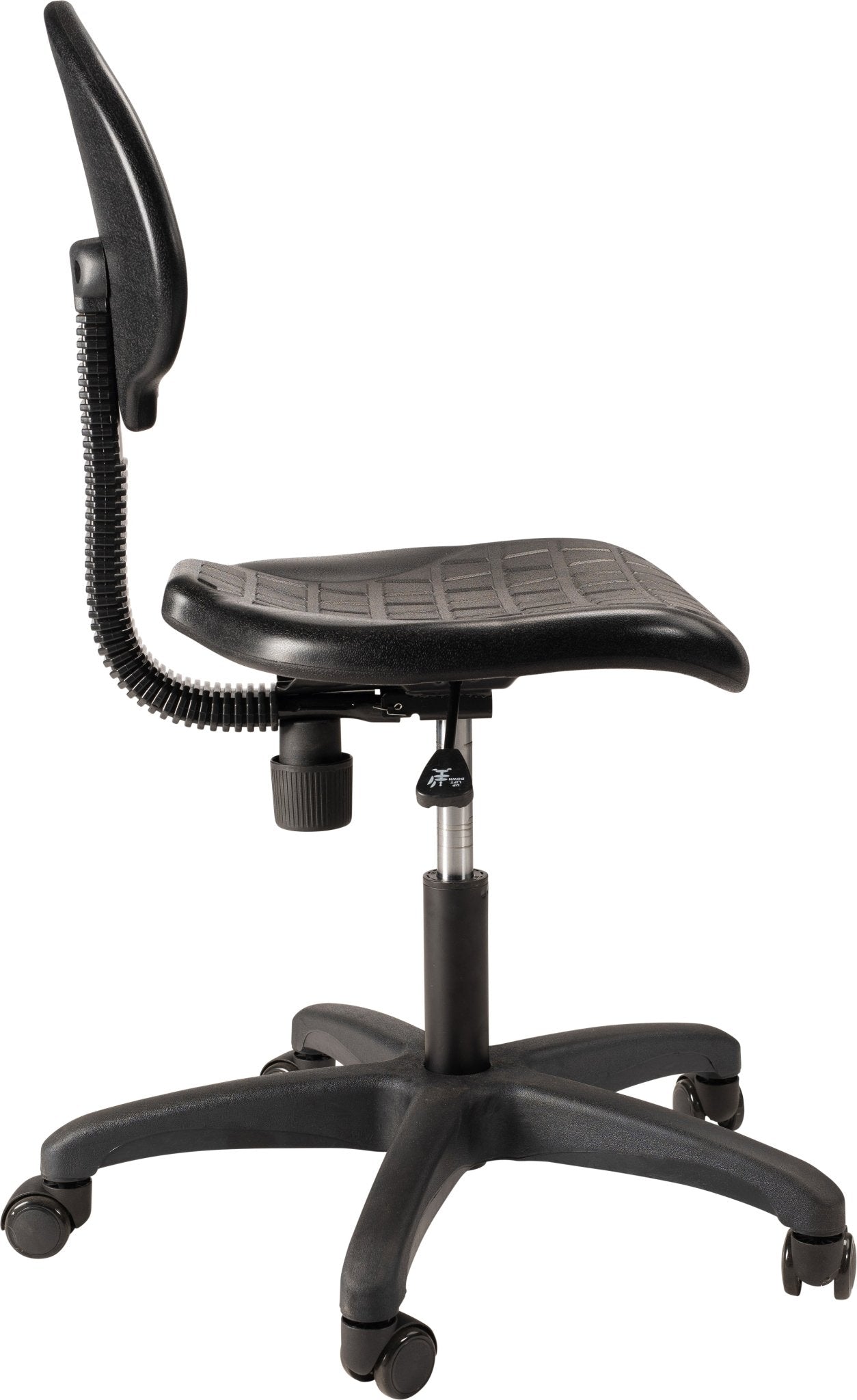 NPS Polyurethane Task Chair, 16" - 21" Height, Black (National Public Seating NPS-6716HB) - SchoolOutlet