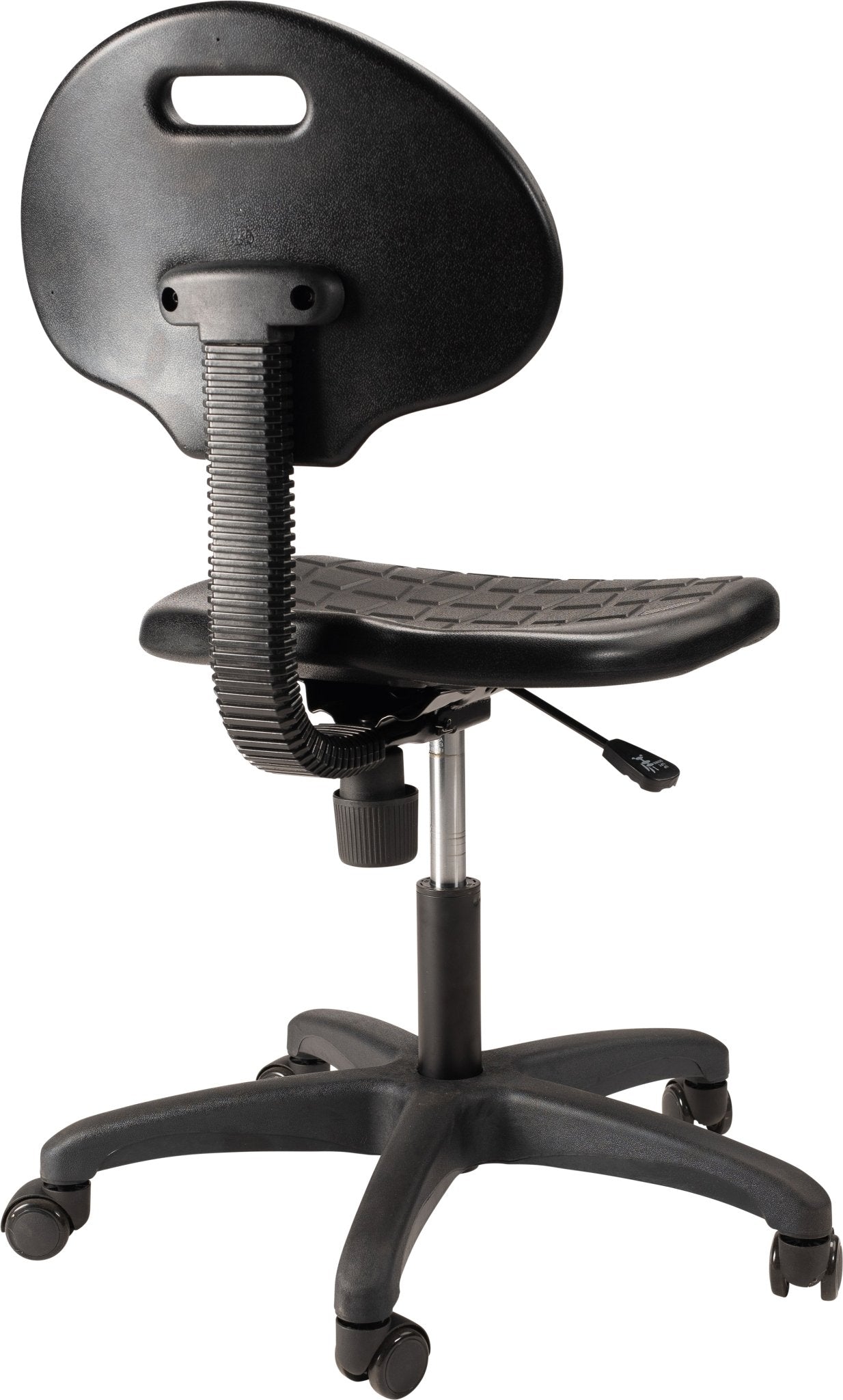 NPS Polyurethane Task Chair, 16" - 21" Height, Black (National Public Seating NPS-6716HB) - SchoolOutlet