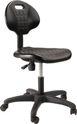 NPS Polyurethane Task Chair, 16" - 21" Height, Black (National Public Seating NPS-6716HB)