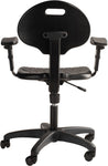 NPS Kangaroo Task Chair Polyurethane Seat and Backrest with Arms adjusts 16