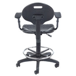 NPS Kangaroo Shop Stool Polyurethane Seat and Backrest with Arms adjusts 22