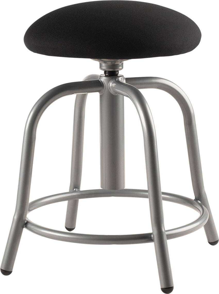 NPS 6800 Series 18" - 25" Adjustable Height Designer Stool, 3" Fabric Padded (National Public Seating NPS-6800S) - SchoolOutlet