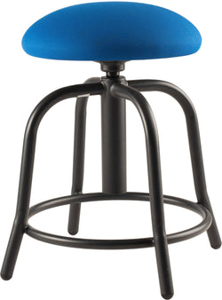 NPS 6800 Series 18" - 25" Adjustable Height Designer Stool, 3" Fabric Padded (National Public Seating NPS-6800S)