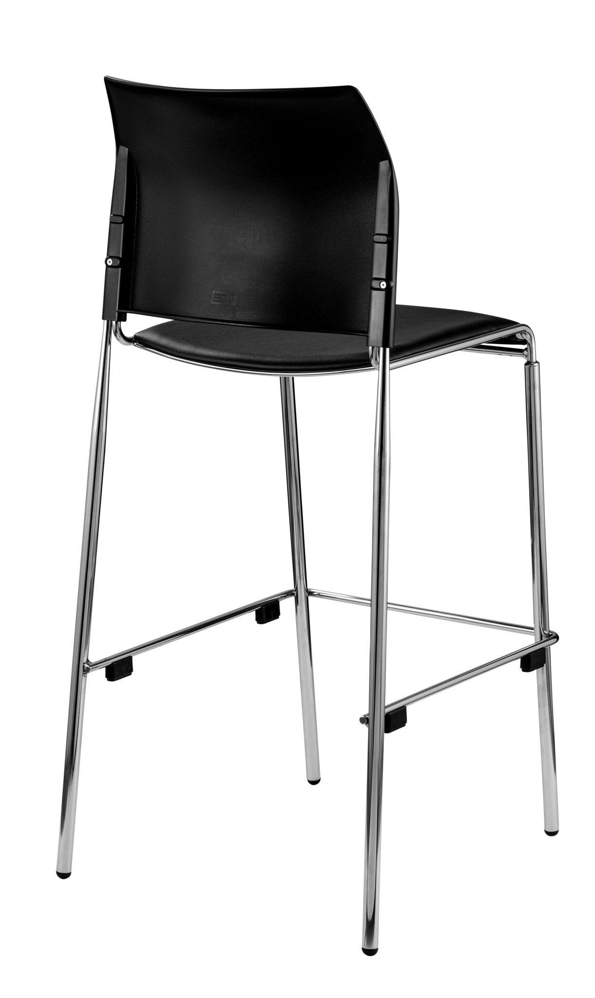 NPS 8700 Series Cafetorium Plush Vinyl Barstools - Padded Seat (National Public Seating NPS-8710B-11-10) - SchoolOutlet