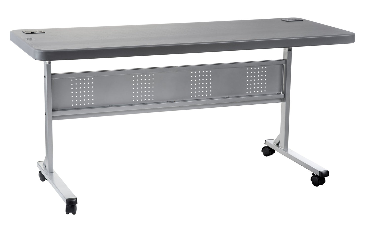 NPS Plastic Flip-N-Store Training Table 24"W x 60"L (National Public Seating BPFT-2460) - SchoolOutlet