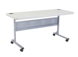 NPS Plastic Flip-N-Store Training Table 24"W x 60"L (National Public Seating BPFT-2460)