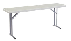 NPS Lightweight Plastic Folding Training Table - 18"W x 72"L (National Public Seating NPS-BT1872)