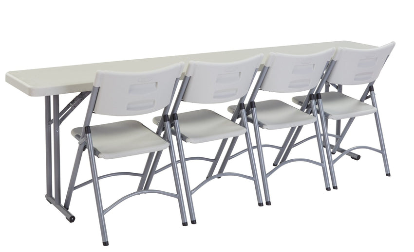 NPS Lightweight Plastic Folding Training Table - 18"W x 96"L (National Public Seating NPS-BT1896) - SchoolOutlet