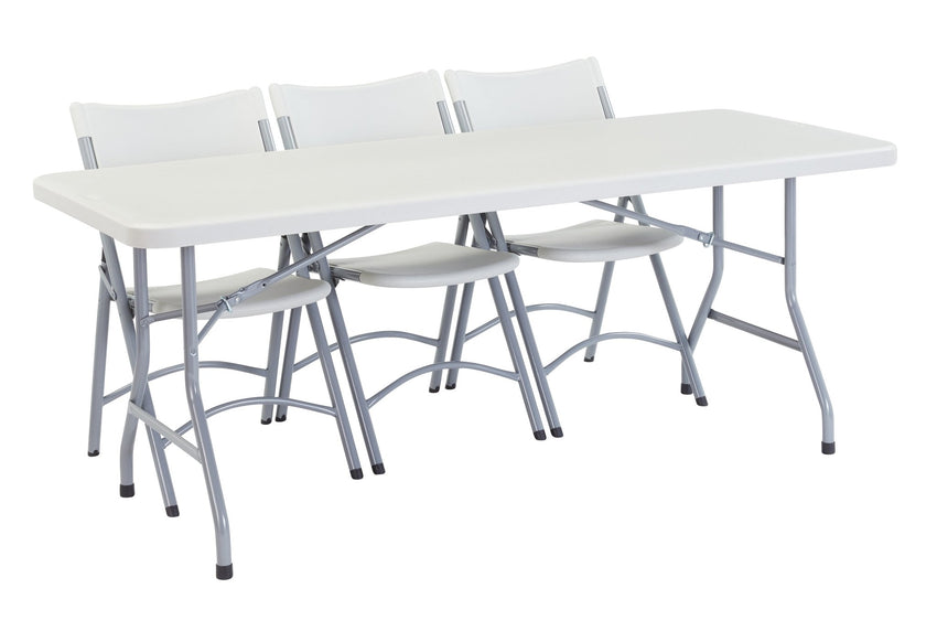 NPS Lightweight Plastic Top Folding Table - 30"W x 72"L (National Public Seating NPS-BT3072) - SchoolOutlet