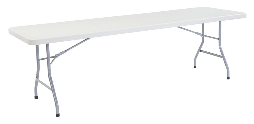 NPS Lightweight Plastic Top Folding Table - 30"W x 96"L (National Public Seating NPS-BT3096) - SchoolOutlet