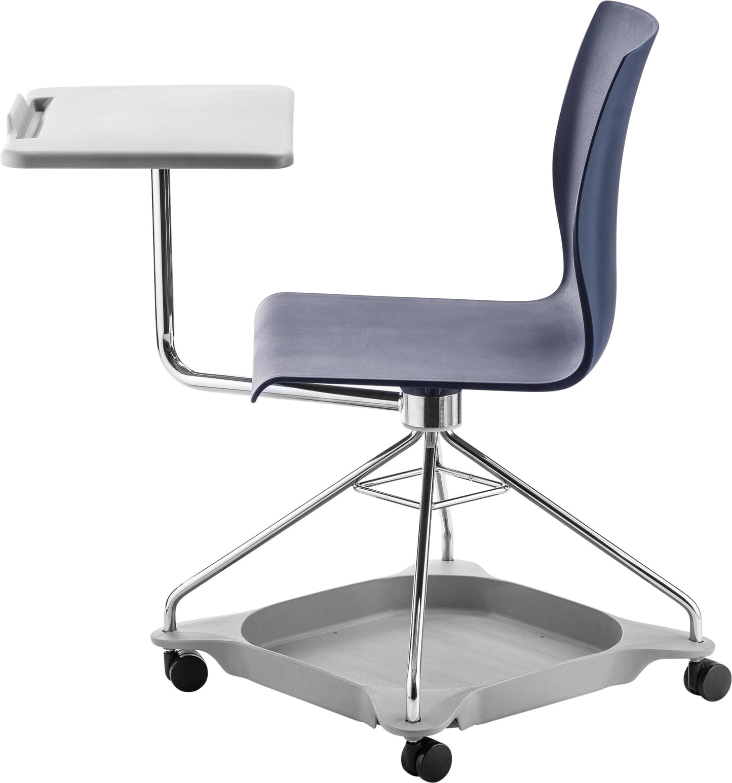NPS GO Series Tablet Arm Student Desk with Wheels with Swivel Chair for Classrooms (National Public Seating NPS-COGO) - SchoolOutlet