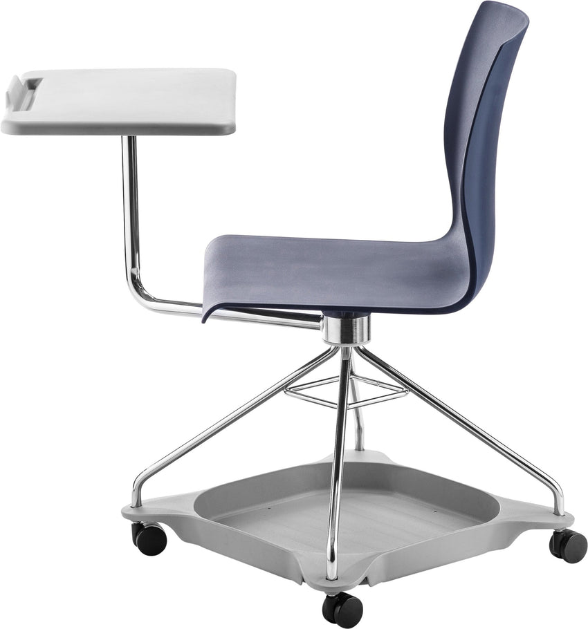 NPS GO Series Tablet Arm Student Desk with Wheels with Swivel Chair for Classrooms (National Public Seating NPS-COGO) - SchoolOutlet