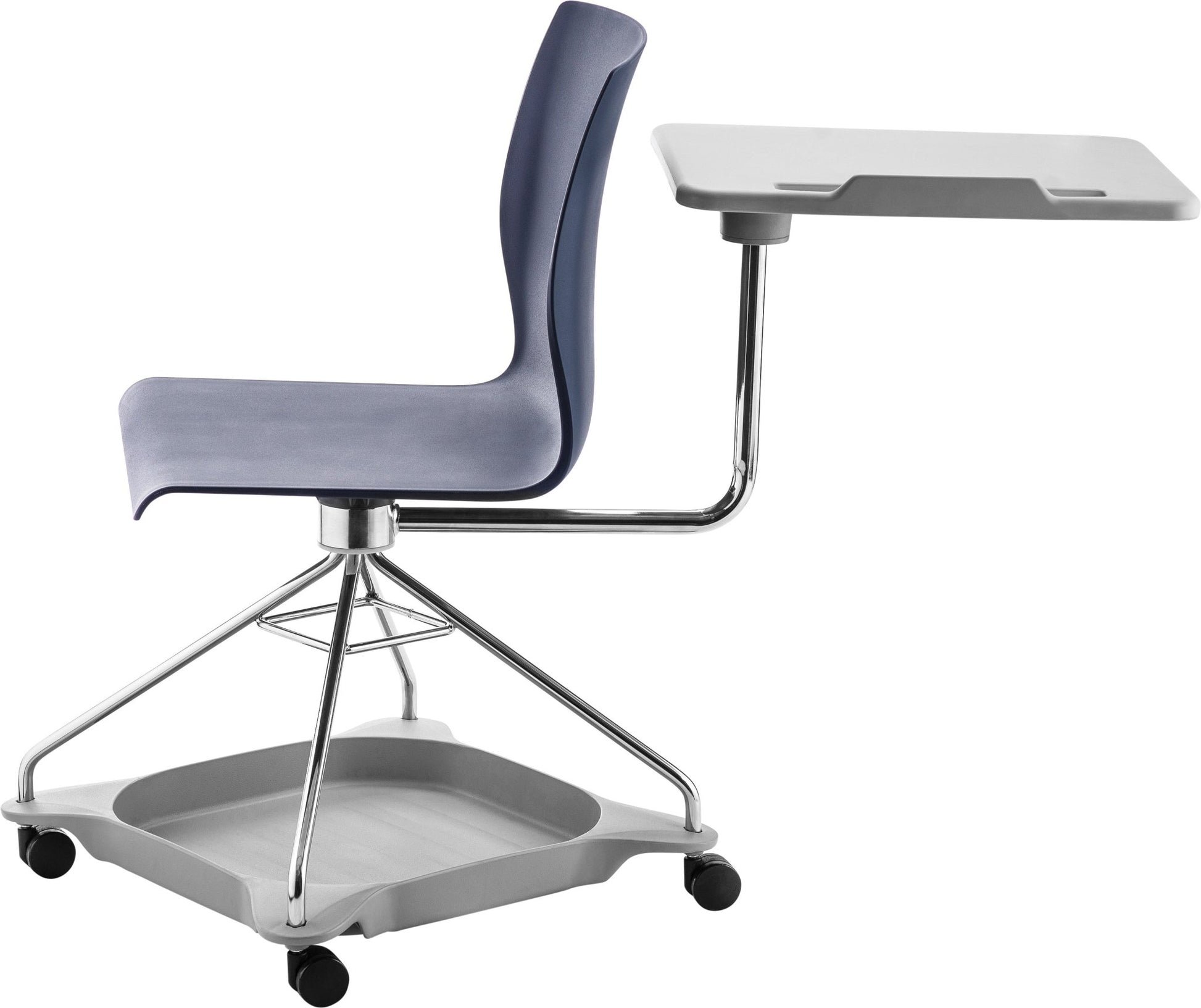 NPS GO Series Tablet Arm Student Desk with Wheels with Swivel Chair for Classrooms (National Public Seating NPS-COGO) - SchoolOutlet