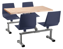 NPS Cluster Swivel Booth, 24x48, Butcherblock Top (National Public Seating NPS-CSBG2448-BB)