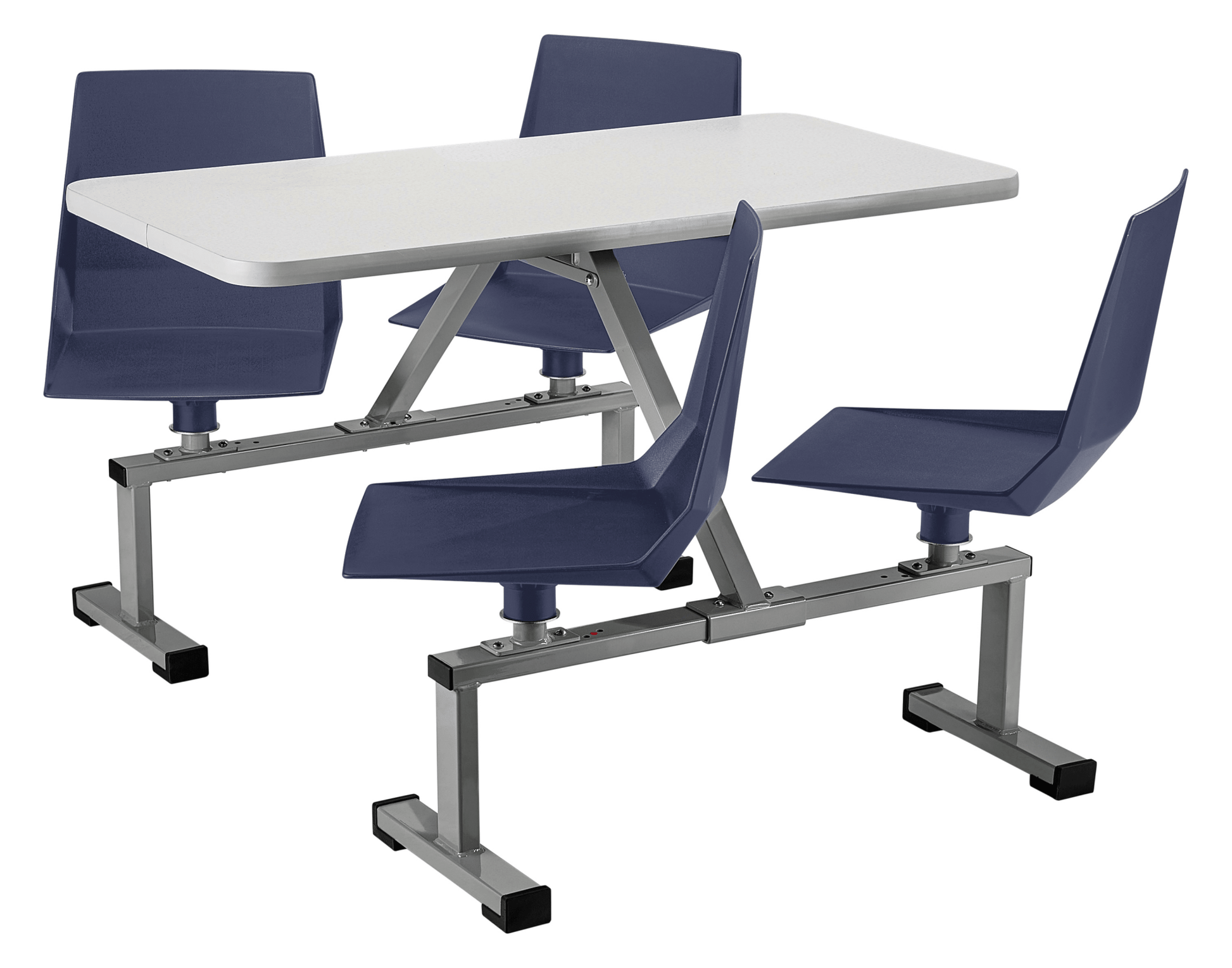 NPS Cluster Swivel Booth, 24x48, HPL Top (National Public Seating NPS-CSBG2448-HPL) - SchoolOutlet