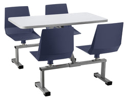 NPS Cluster Swivel Booth, 24x48, HPL Top (National Public Seating NPS-CSBG2448-HPL)