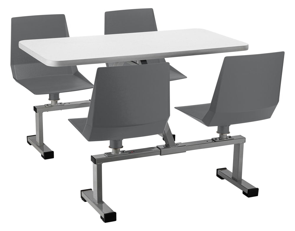NPS Cluster Swivel Booth, 24x48, HPL Top (National Public Seating NPS-CSBG2448-HPL) - SchoolOutlet