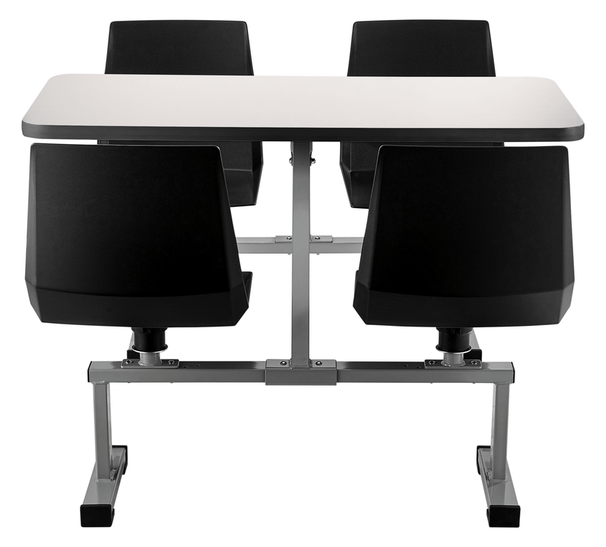 NPS Cluster Swivel Booth, 24x48, Whiteboard Top (National Public Seating NPS-CSBG2448-WB) - SchoolOutlet