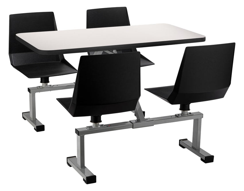 NPS Cluster Swivel Booth, 24x48, Whiteboard Top (National Public Seating NPS-CSBG2448-WB) - SchoolOutlet