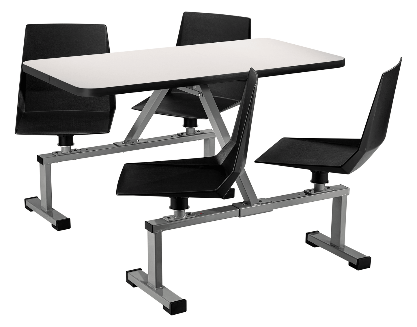 NPS Cluster Swivel Booth, 24x48, Whiteboard Top (National Public Seating NPS-CSBG2448-WB) - SchoolOutlet