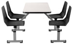 NPS Cluster Swivel Booth, 24x48, Whiteboard Top (National Public Seating NPS-CSBG2448-WB) - SchoolOutlet