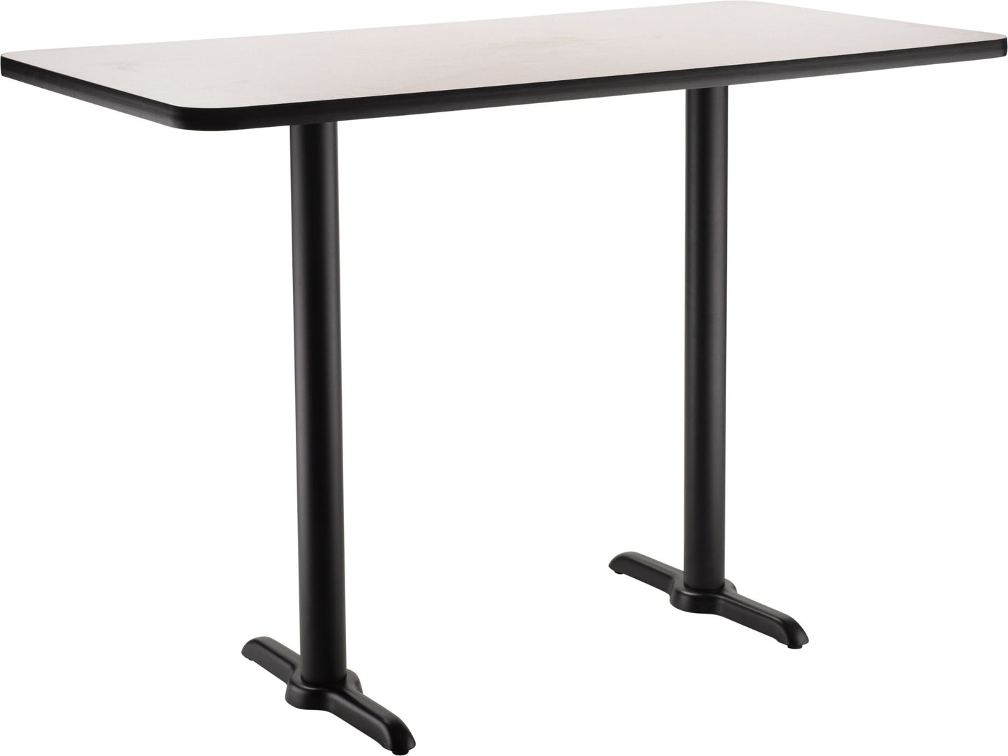 NPS CT23060TB - NPS Cafe Table, 30"x60" Rectangle, "T" Base, 42" Height (National Public Seating NPS-CT23060TB) - SchoolOutlet
