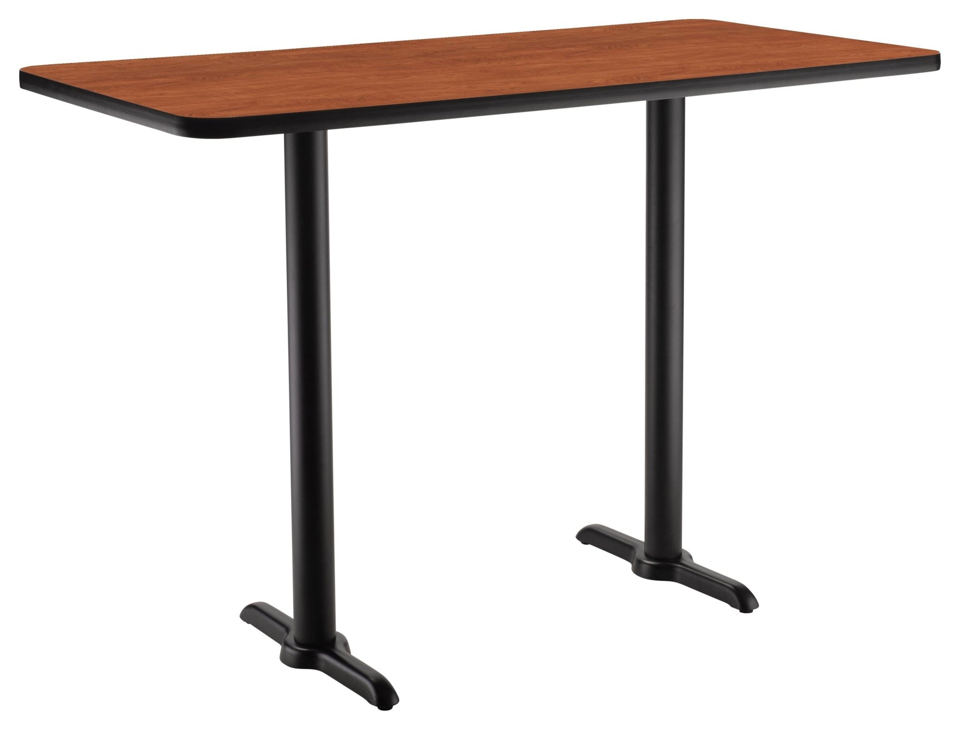 NPS CT23060TB - NPS Cafe Table, 30"x60" Rectangle, "T" Base, 42" Height (National Public Seating NPS-CT23060TB) - SchoolOutlet