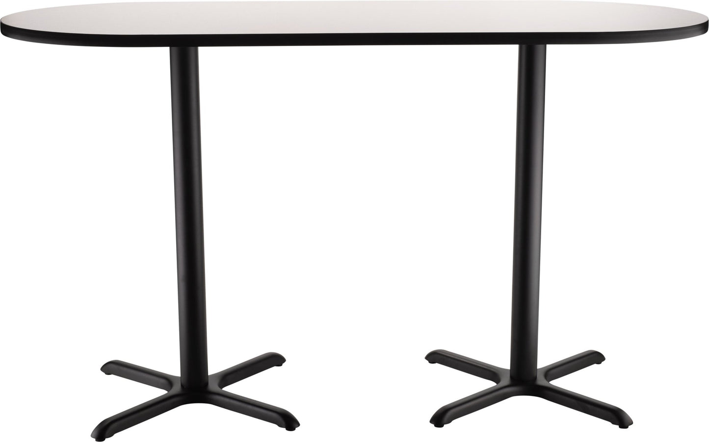NPS CT43072XB - NPS Cafe Table, 30"x72" Racetrack, "X" Base, 42" Height (National Public Seating NPS-CT43072XB) - SchoolOutlet