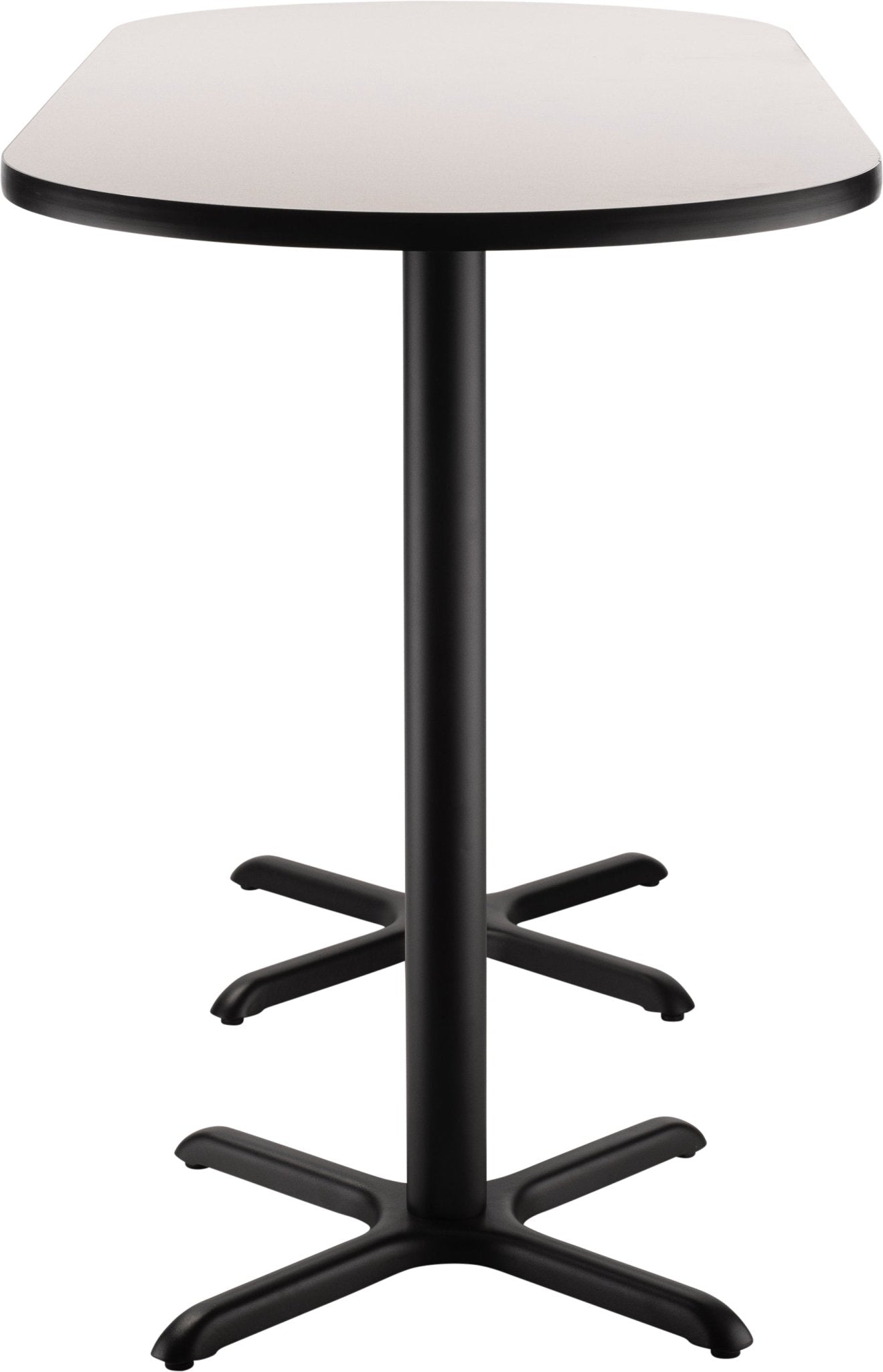 NPS CT43072XB - NPS Cafe Table, 30"x72" Racetrack, "X" Base, 42" Height (National Public Seating NPS-CT43072XB) - SchoolOutlet