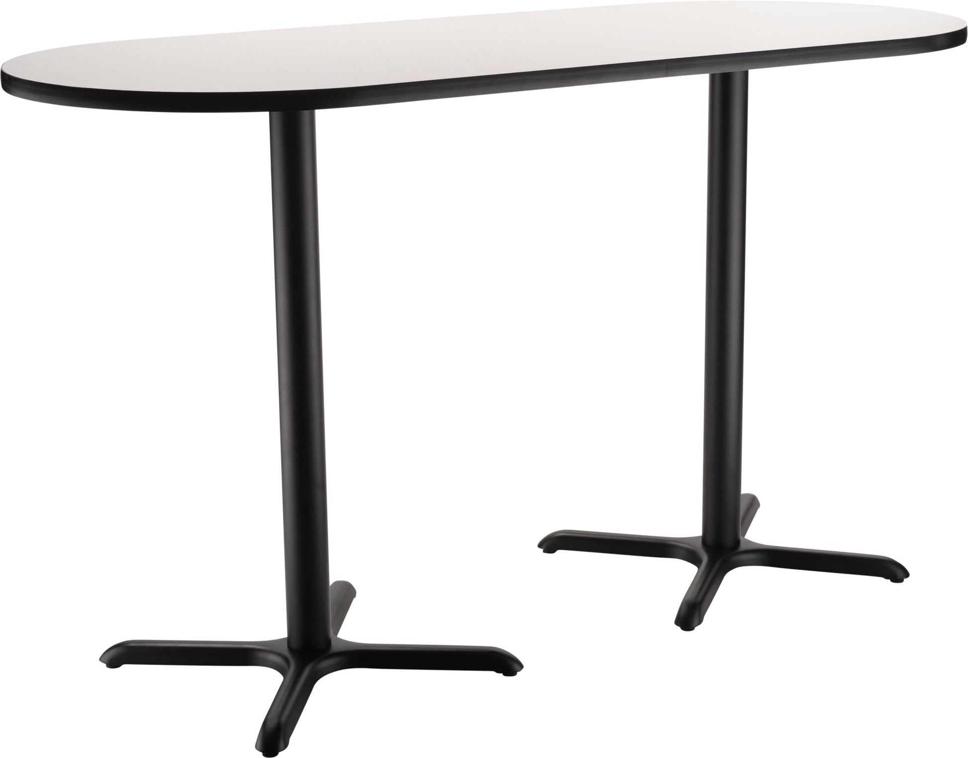 NPS CT43072XB - NPS Cafe Table, 30"x72" Racetrack, "X" Base, 42" Height (National Public Seating NPS-CT43072XB) - SchoolOutlet