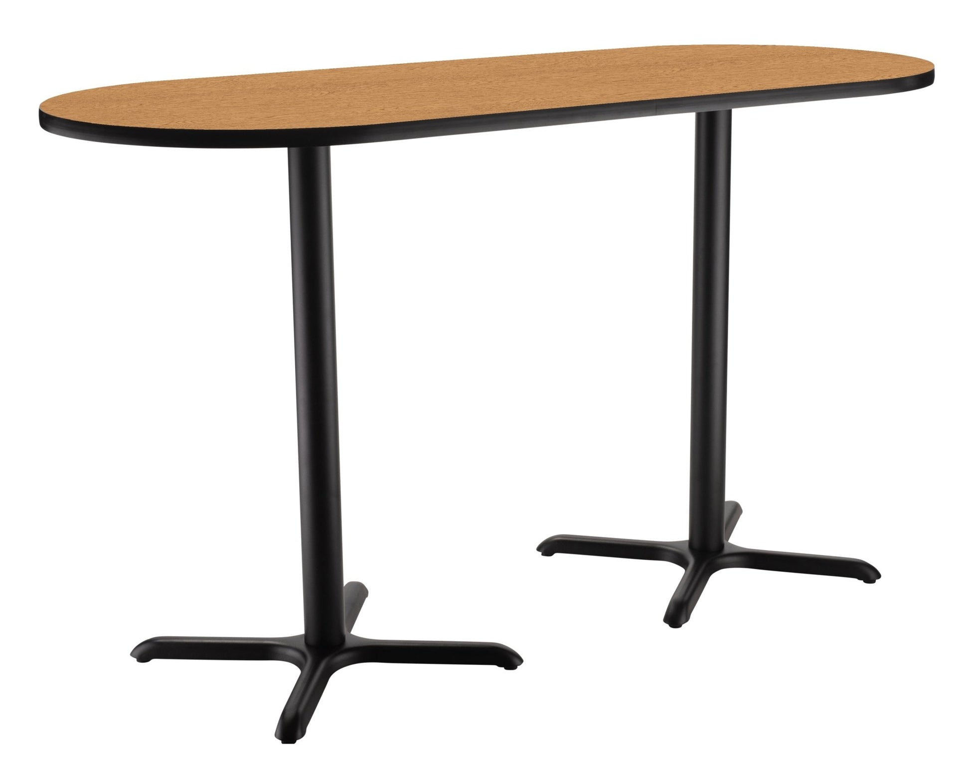 NPS CT43072XB - NPS Cafe Table, 30"x72" Racetrack, "X" Base, 42" Height (National Public Seating NPS-CT43072XB) - SchoolOutlet