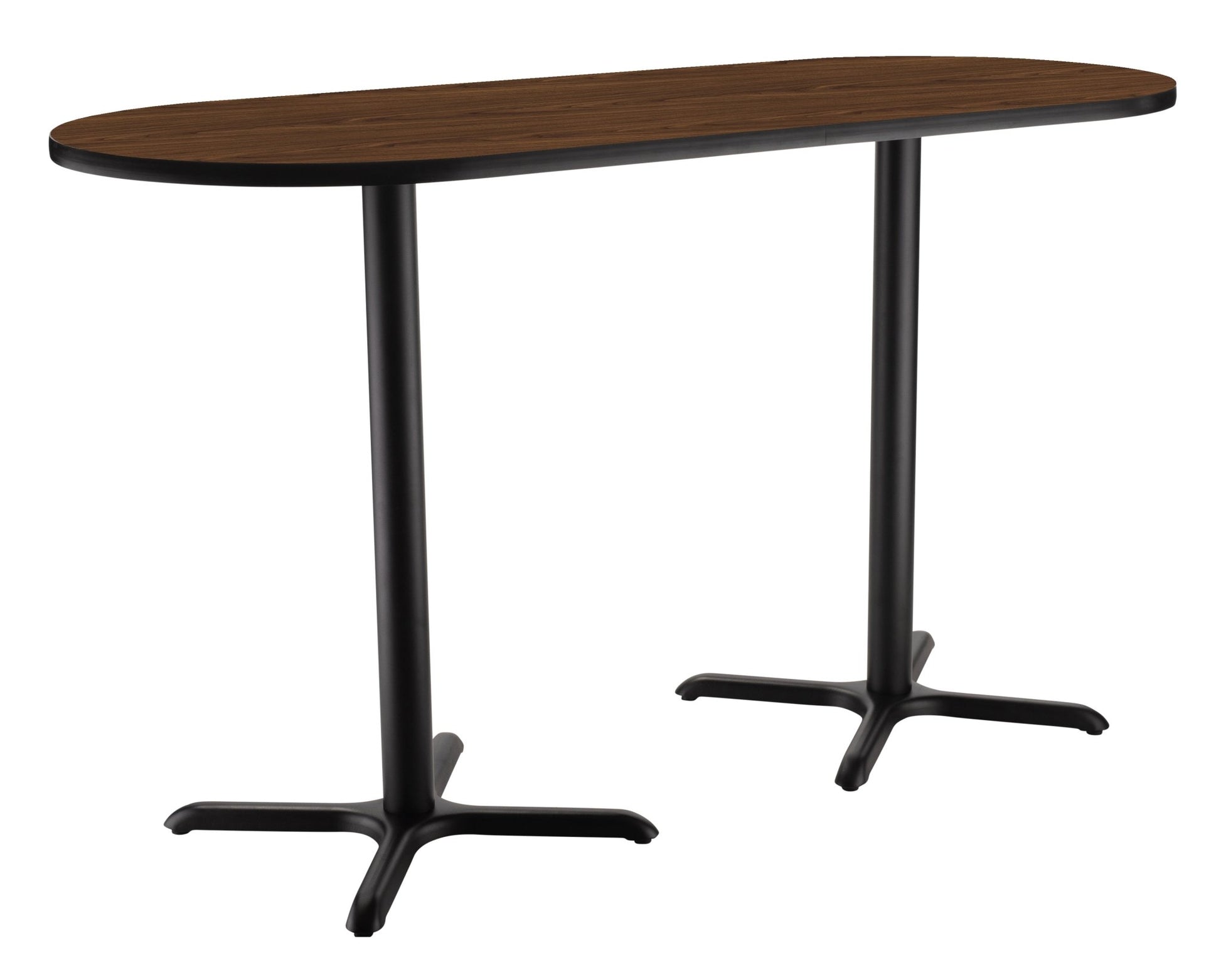 NPS CT43072XB - NPS Cafe Table, 30"x72" Racetrack, "X" Base, 42" Height (National Public Seating NPS-CT43072XB) - SchoolOutlet